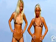 Two Blond Beach Posing