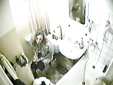 Sweet Girl Spied On Camera While Sitting On Toilet