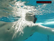 Hot Small Teen Mia Ferrari Strips Naked In Pool