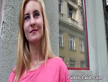 European Blonde Amateur Babe Banged In Public Pov