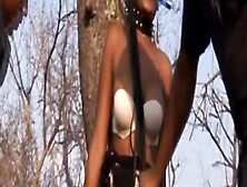 Sexy African Slave Fucks And Banged Outdoors