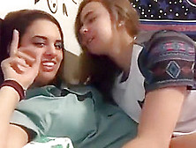 Blonde Teen And Brunette Play Dirty Lesbian Games