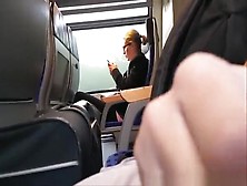 Dude Masturbates In Train