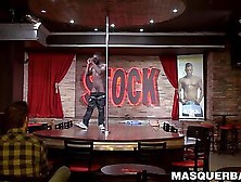 Mature Dude Sucks Black Male Strippers Cock After Dancing