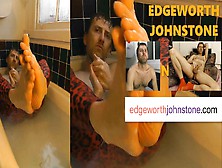 Edgeworth Johnstone – Soapy Feet In The Bath.  Bathing Male Foot Fetish Dilf Closeup.  Mans Feet Washing