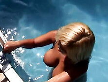 Big Boobed German Blonde Fucked By The Pool