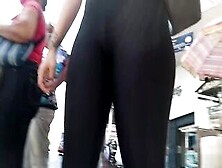 Candid Shining Leggings Jiggly Ass