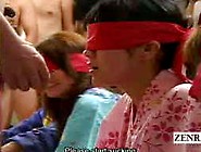 Subtitle Cfnm Japanese Blindfolded Blowjobs Game