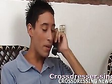 Having Hot Phone Sex While Crossdressing