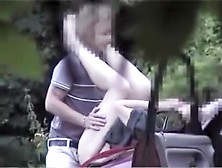 Horny Hubby Fucks His Wife In The Car In The Nature Voyeur Sex