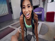 Workout Ends For Skinny Asian Girl And Her Bf With Anal Sex