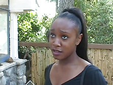 Petite Ebony Talked Into Doing Porn