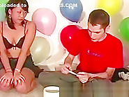 Group Of Amateurs Sucking Tits In Party Game