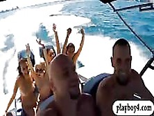 Cute Teen Coeds Group Sex On Speedboat