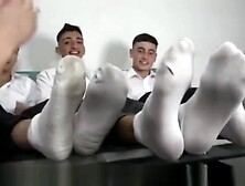 School Boys Feet Licker