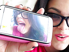 Nerd Babe Records Herself Giving Head With Her Phone