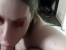Valerie Vixen Red Lipstick Oral Sex Cum On Titted