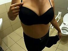 Amateur Teen Gets Her Ass Destroyed With No Mercy In Public Bathroom 2