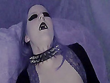 Busty And Ugly Goth Bitch Fucks Her Twat With A Dildo In Homemade Clip