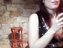 Sexy Beginner Lapdances In Glittering Dress