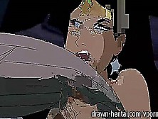 Cartoon – Justice League Porn – Two Chicks For Batman Dick