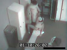 Legal Age Teenager Pair Caught By Security Camera Fucking In Locker Room