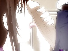 Hung Young Man Fucks Teen Hottie In Bathroom - Hentai Anime