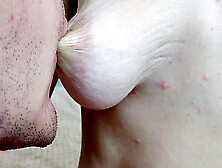 Extremly Close-Up Nipple Play
