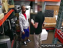 Black Brave Dude Gets Rectal Sex By Two Muscle Men