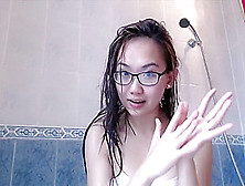 Cute Chinese Chick In Shower Room