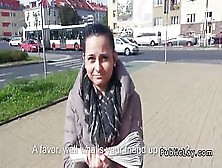 Czech Amateur Fucking In Public For Cash