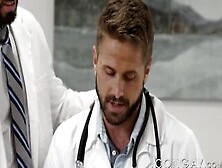 Tattooed Doctor Wesley Woods Drilled By Fellow Michael Roman