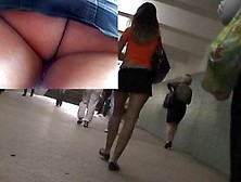 Trimming Butt Cheeks Upskirt