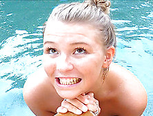 Most Desirable Senorita Going Full Naked By The Blue Pool