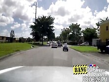 Busty Cops Chase And Catch Crazy Motorcycle Driver With A Big Cock