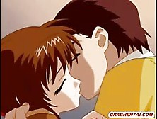 Cute Hentai Coed Gets Licked Her Tits And Wetpussy