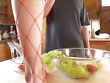 Sexy Foot With Food Domination