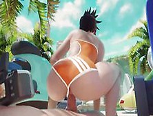 Overwatch Tracer On The Beach Sfm Animation With Sound
