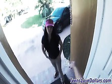 Delivery Teen Undresses