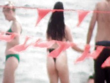 Big-Bottomed Babes On The Beach Voyeur Video
