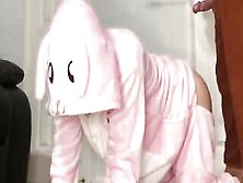 Bunny Onesie Spanked And Pounded By Bear
