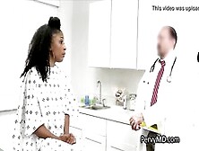 Black Cutie Sucks Doctor For Better Results