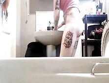 Punk Tattooed Girl And Hot Shit