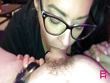 Finally...  Polly Gets Her Huge Tits Glazed With Cum After A Marathon Deepthroat Blowjob