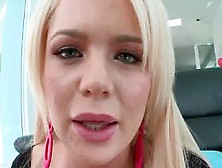 Curvy Blonde Eats And Tit Fucks Large Cock