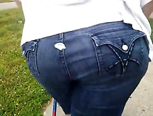 Pawg Walking With A Surprise On Her Ass.