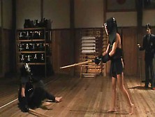 Japanese Girl Forced To Strip While Fighting Enf