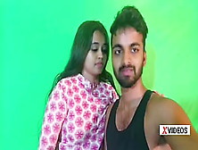 Sweet Indian Lovers Standing Doggy Style Hard-Core Cream Pie Sex