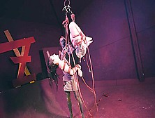 Lily Lu As Rigger Tie Up Valkiryz The Rope Bunny In An Intense Shibari Bondage Rope Session -Tattoo Punk Emo Goth Bdsm Fetish