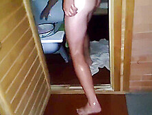 Fucked A Hot Teen Neighbor In A Russian Bath.  Massive Cumshot